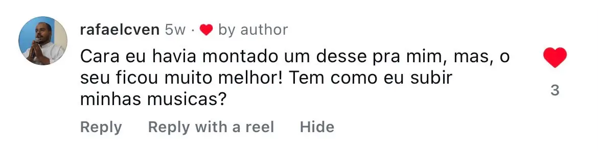 Comentário de rafaelcven: Cara eu havia montado um desse pra mim, mas, o seu ficou muito melhor!